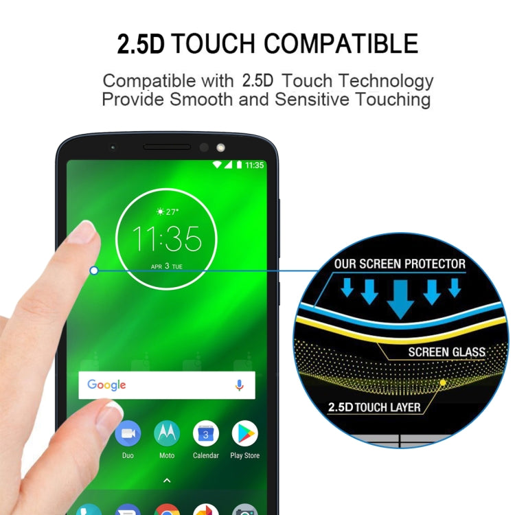 Pellicola proteggi schermo in vetro temperato con colla completa da 25 pezzi per Motorola Moto E5, For Motorola Moto E5