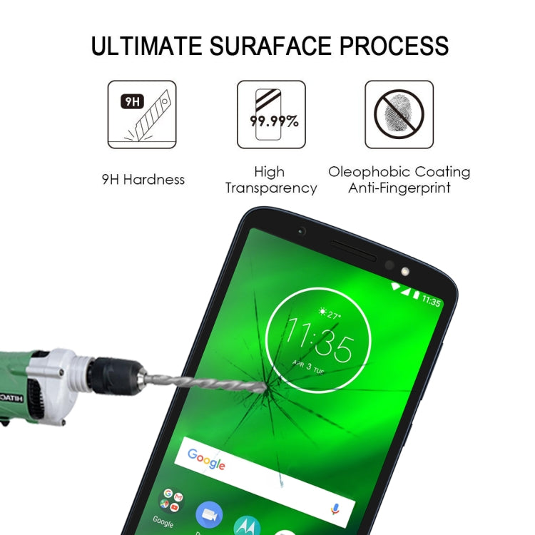 Pellicola proteggi schermo in vetro temperato con colla completa da 25 pezzi per Motorola Moto E5, For Motorola Moto E5