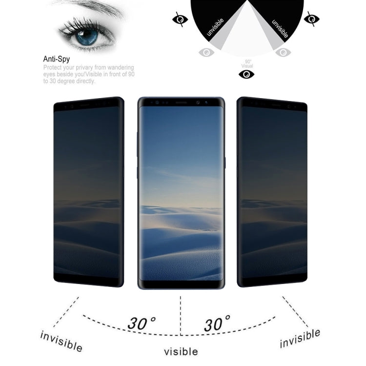 Pellicola vetro temperato anti-spia per Galaxy Note 8
