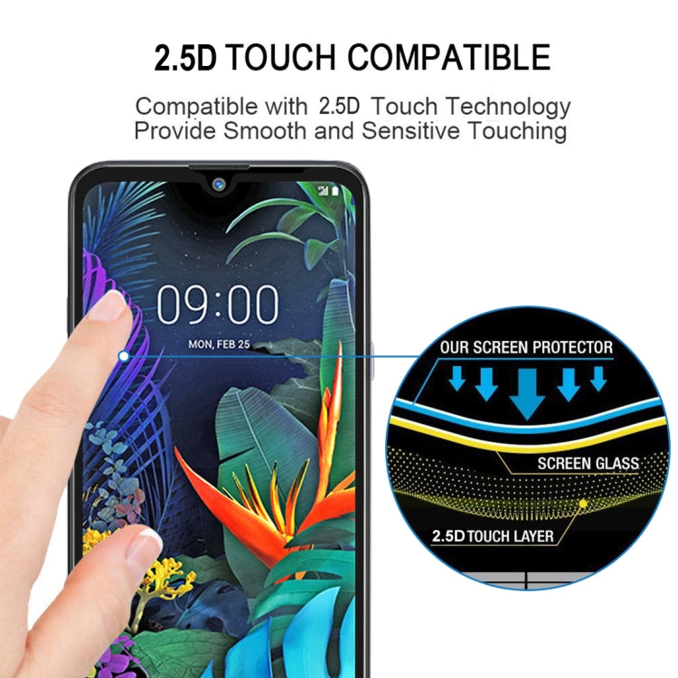 25 PZ Pellicola in vetro temperato a schermo intero 9H per LG X6 (2019) / Q60 / K50, For LG X6 (2019) / Q60 / K50 (25 PCS)