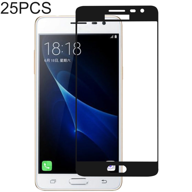 Pellicola vetro temperato con colla per Galaxy J3 Pro 25 pezzi