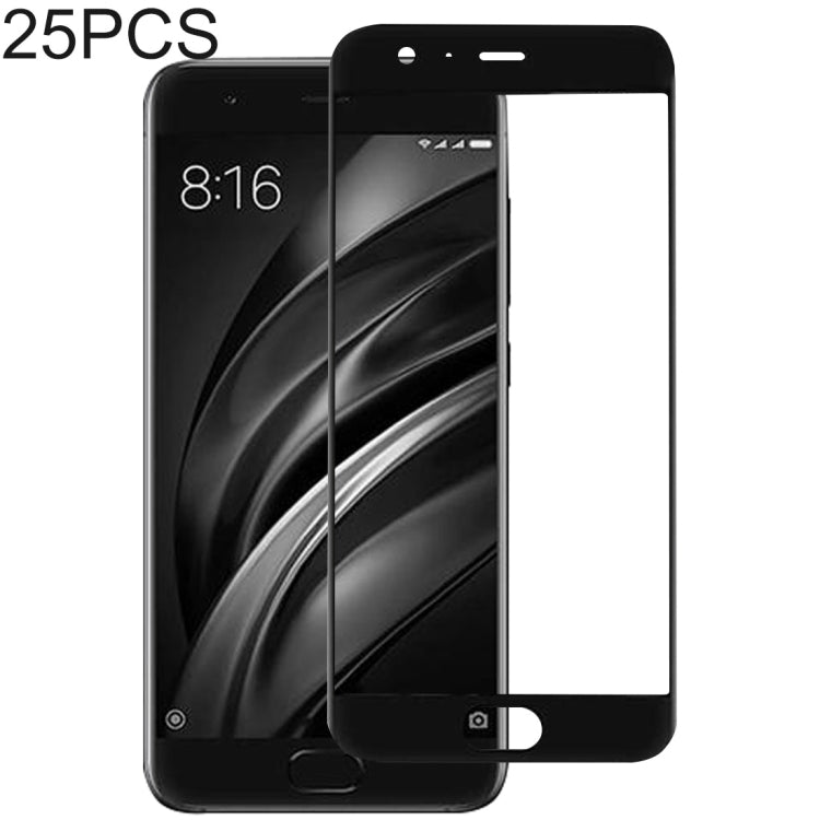 Pellicola proteggi schermo in vetro temperato con colla completa da 25 pezzi per Xiaomi Mi 6, For Xiaomi Mi 6