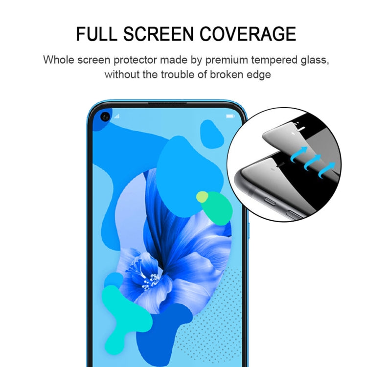 Pellicola salvaschermo in vetro temperato Full Glue Full Cover per Huawei Nova 5i, For Huawei Nova 5i