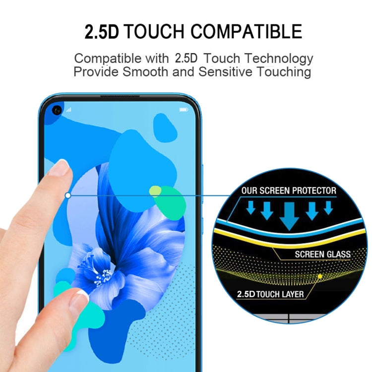 Pellicola salvaschermo in vetro temperato Full Glue Full Cover per Huawei Nova 5i, For Huawei Nova 5i