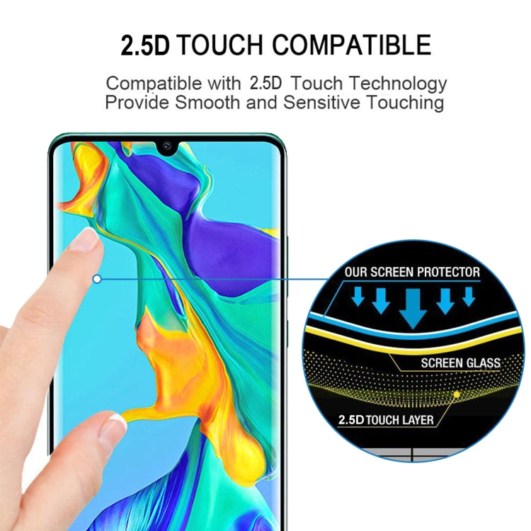Pellicola in vetro temperato a schermo intero con bordo curvo 3D Edge Glue per Huawei P30 Pro, For Huawei P30 Pro(Black)(1 PC), For Huawei P30 Pro(Transparent)(1 PC)