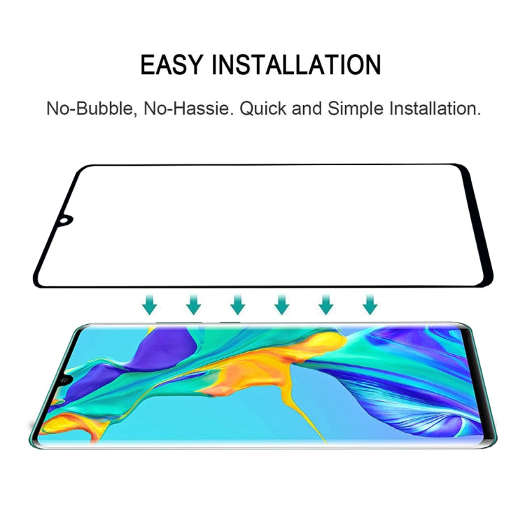 Pellicola in vetro temperato a schermo intero con bordo curvo 3D Edge Glue per Huawei P30 Pro, For Huawei P30 Pro(Black)(1 PC), For Huawei P30 Pro(Transparent)(1 PC)