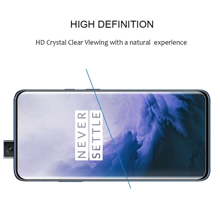 Pellicola in vetro temperato a schermo intero con bordo curvo 3D Full Glue per OnePlus 7 Pro, For OnePlus 7 Pro(Black)(1 PC), For OnePlus 7 Pro(Transparent)(1 PC)