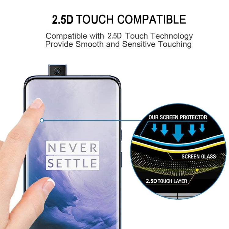 Pellicola in vetro temperato a schermo intero con bordo curvo 3D Full Glue per OnePlus 7 Pro, For OnePlus 7 Pro(Black)(1 PC), For OnePlus 7 Pro(Transparent)(1 PC)