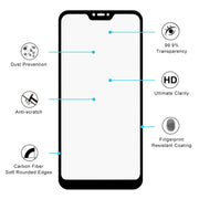 Pellicola in vetro temperato in fibra di carbonio a schermo intero anti-scoppio ultra sottile 9H 3D HD per Xiaomi Redmi Note 6, Xiaomi Redmi Note 6
