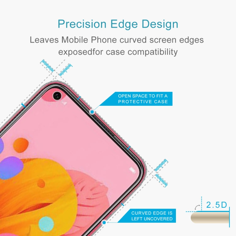 Pellicola in vetro temperato 9H 2.5D da 0,26 mm per Huawei nova 5i, For nova 5i