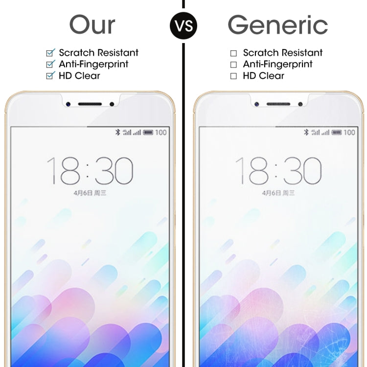 Per Meizu M3 Note / Meilan Note 3 0,26mm 9H Durezza superficiale 2.5D Pellicola per schermo in vetro temperato antideflagrante, For M3 Note / Meilan Note 3