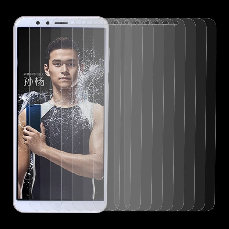 10 PZ per Huawei Honor Play 7X 0,26mm 9H Durezza superficiale 2.5D Pellicola per schermo in vetro temperato antideflagrante, For Honor Play 7X