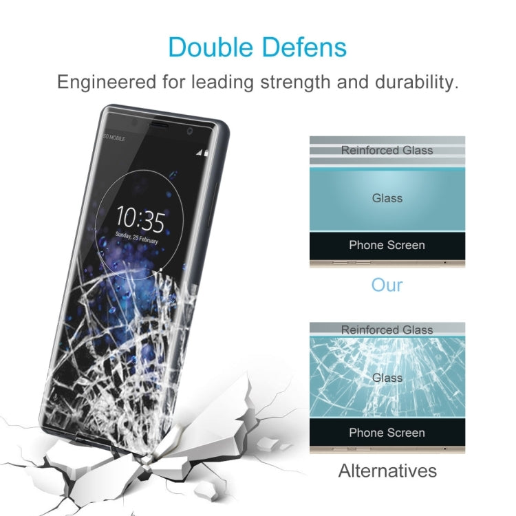 25 PZ Per Sony Xperia XZ2 Compact 0.3mm 9H Durezza superficiale Pellicola per schermo in vetro temperato antideflagrante 3D, For Sony Xperia XZ2 Compact