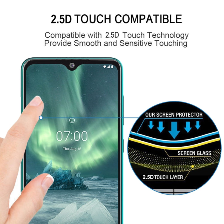 Per Nokia 7.2 Pellicola salvaschermo a copertura totale con colla completa Pellicola in vetro temperato, For Nokia 7.2