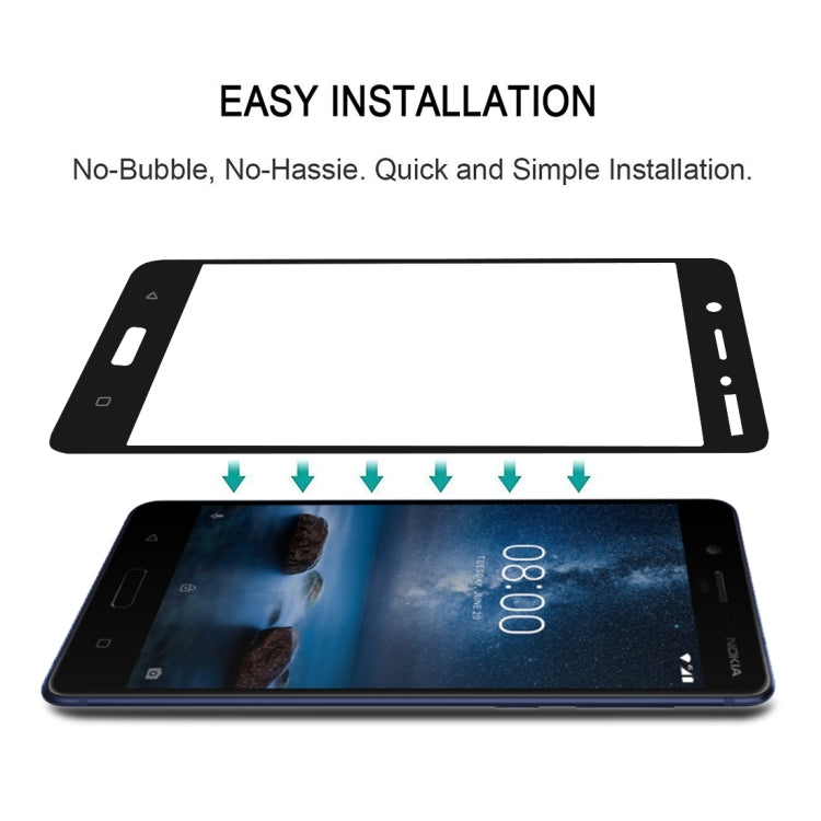 Pellicola proteggi schermo in vetro temperato con colla completa da 25 pezzi per Nokia 5, For Nokia 5