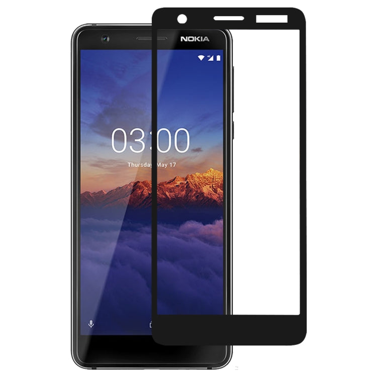 Pellicola salvaschermo in vetro temperato Full Glue Full Cover per Nokia 3.1, For Nokia 3.1