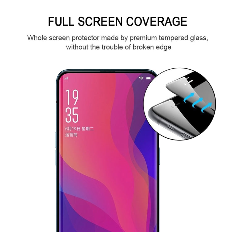 Pellicola in vetro temperato a schermo intero con bordo curvo 3D Edge Glue per OPPO Find X, For OPPO Find X(1 PC)