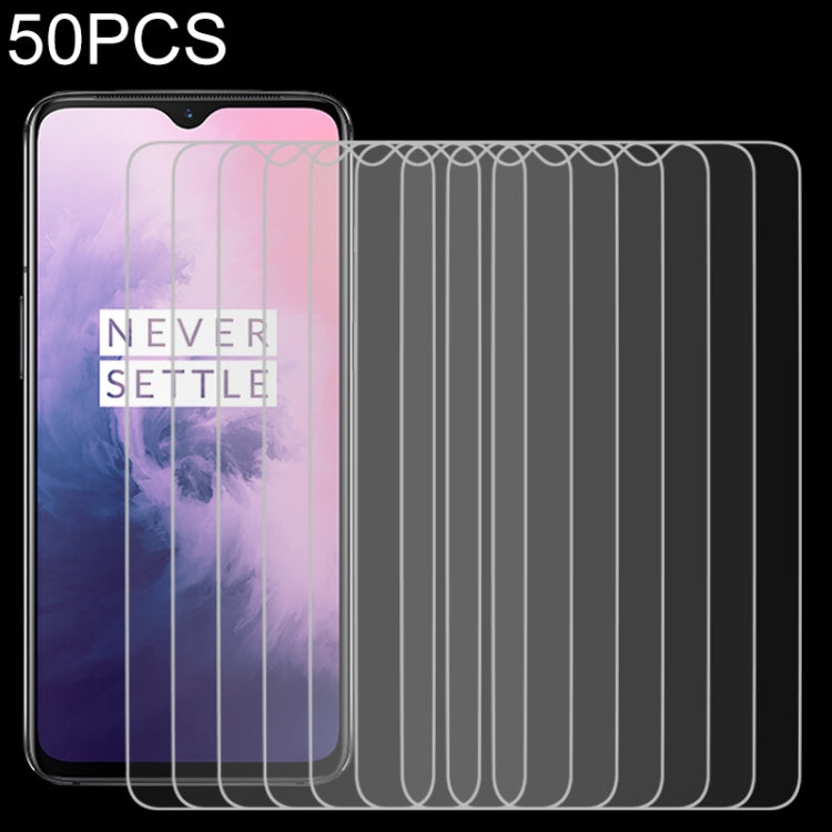 Pellicola in vetro temperato da 50 pezzi 0,26 mm 9H 2,5D per OnePlus 7T, For OnePlus 7T (50 PCS)