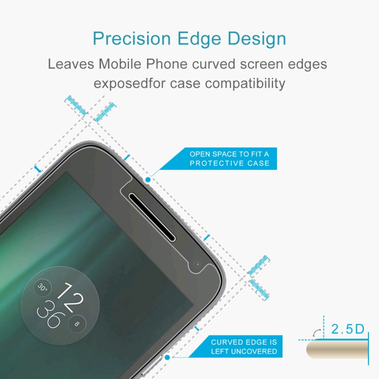 Pellicola in vetro temperato 9H 2.5D da 0,26 mm per Motorola Moto G4 Play, For Moto G4 Play