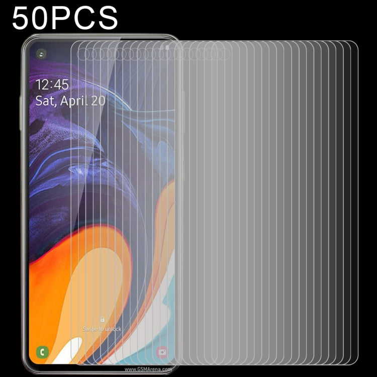 Pellicola in vetro temperato 2.5D per Galaxy A60 - 50 pezzi