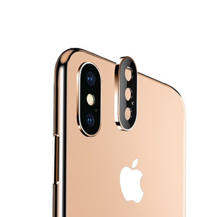 Per iPhone X Pellicola in vetro temperato per protezione dell'obiettivo della fotocamera in lega di titanio, For iPhone X