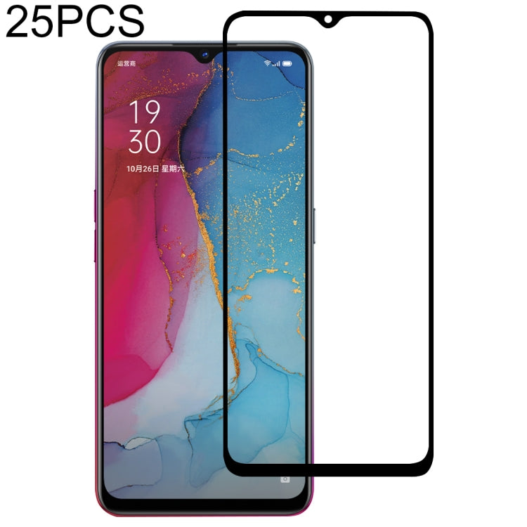 25 pezzi per OPPO Reno 3 / Reno3 Youth colla completa protezione schermo a copertura totale pellicola in vetro temperato, For OPPO Reno 3 (25 PCS)