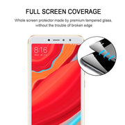 Pellicola a schermo intero in vetro temperato serigrafato antigraffio 9H 2.5D per Xiaomi Redmi S2, For Redmi S2 (1 PCS) Black, For Redmi S2 (1 PCS)