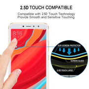 Pellicola a schermo intero in vetro temperato serigrafato antigraffio 9H 2.5D per Xiaomi Redmi S2, For Redmi S2 (1 PCS) Black, For Redmi S2 (1 PCS)