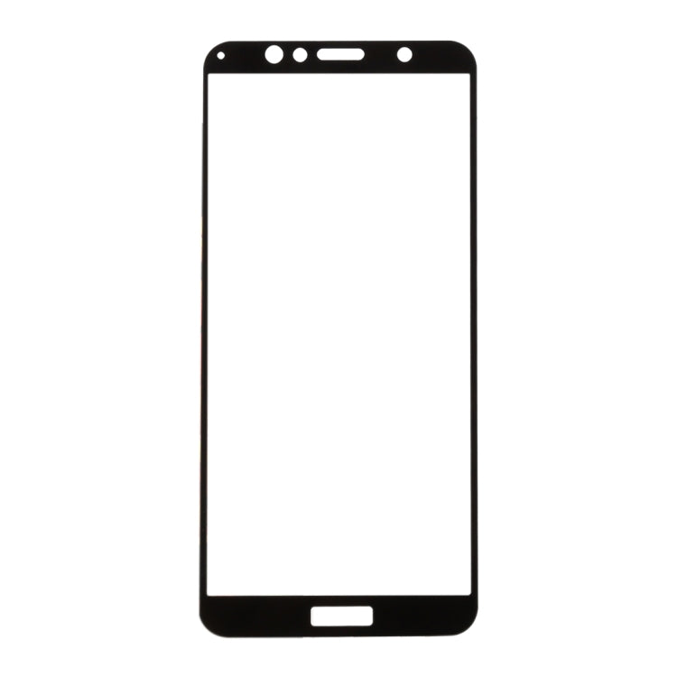 Pellicola a schermo intero in vetro temperato serigrafato antigraffio 9H 2.5D per Huawei Y6 (2018), For Huawei Y6 (2018) (1 PCS) Black, For Y6 (2018) (1 PCS)