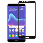 Pellicola a schermo intero in vetro temperato serigrafato antigraffio 9H 2.5D per Huawei Y9 (2018), For Y9 (2018) (1 PCS) Black, For Y9 (2018) (1 PCS)