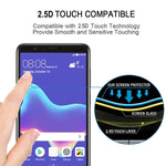 Pellicola a schermo intero in vetro temperato serigrafato antigraffio 9H 2.5D per Huawei Y9 (2018), For Y9 (2018) (1 PCS) Black, For Y9 (2018) (1 PCS)