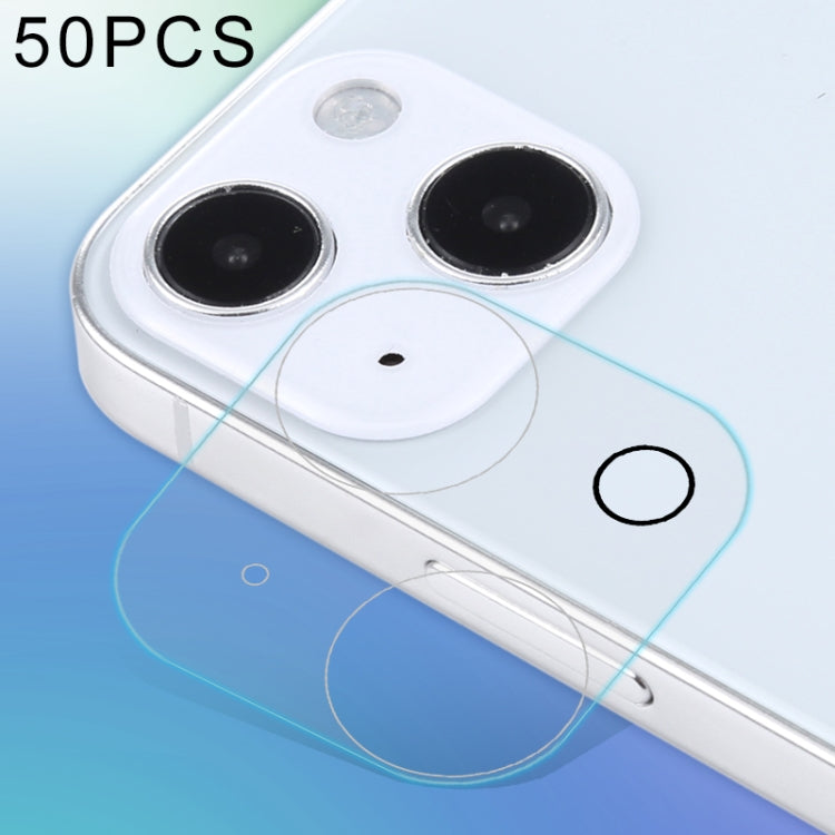 Per iPhone 13 mini Pellicola in vetro temperato per protezione dell'obiettivo della fotocamera posteriore HD da 50 pezzi, For iPhone 13 mini(50pcs)