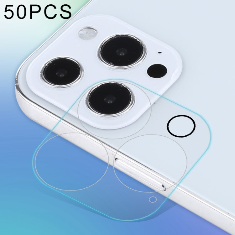 Per iPhone 13 Pro Max 50 pezzi HD Pellicola protettiva per obiettivo fotocamera posteriore in vetro temperato, For iPhone 13 Max(50pcs)