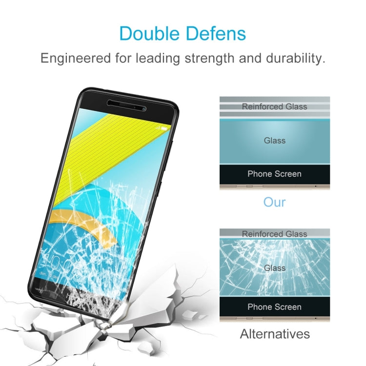 Per Huawei Honor 6C Pro 0,26 mm 9H Durezza superficiale 2,5D Pellicola per schermo in vetro temperato antideflagrante, For Honor 6C Pro