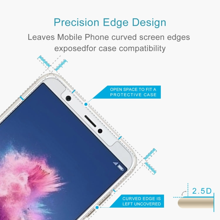 50 PZ per Huawei P smart / Enjoy 7S 0,26mm 9H Durezza superficiale Pellicola proteggi schermo in vetro temperato curvo 2.5D, For P smart / Enjoy 7S