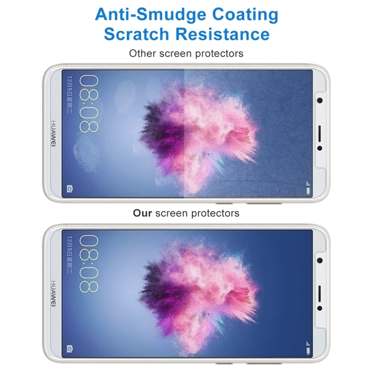 50 PZ per Huawei P smart / Enjoy 7S 0,26mm 9H Durezza superficiale Pellicola proteggi schermo in vetro temperato curvo 2.5D, For P smart / Enjoy 7S