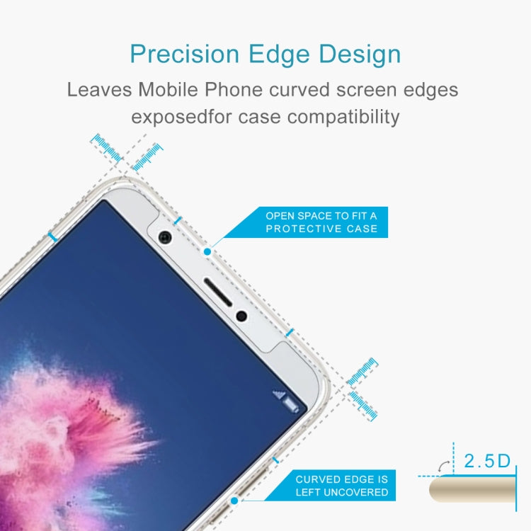 Per Huawei P smart / Enjoy 7S 0,26 mm 9H Durezza superficiale 2,5D Pellicola proteggi schermo in vetro temperato curvo, For P smart / Enjoy 7S