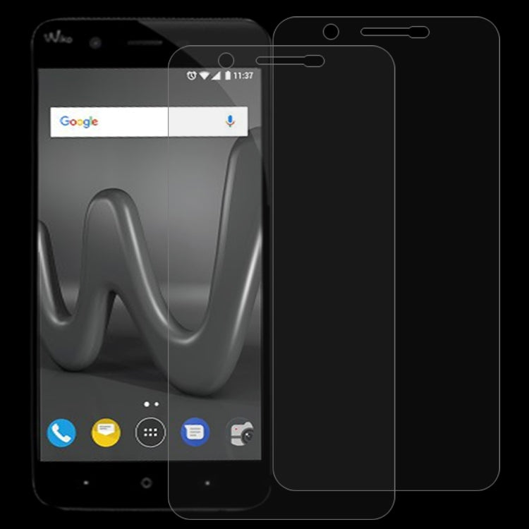 2 pezzi per Wiko Harry 0,26 mm 9H durezza superficiale 2,5D protezione schermo in vetro temperato con bordo curvo, For Wiko Harry
