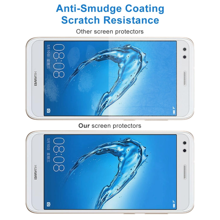 2 pezzi per Huawei Y6 Pro (2017) 0,26 mm 9H durezza superficiale protezione schermo in vetro temperato con bordo curvo 2,5D, For Y6 Pro (2017)
