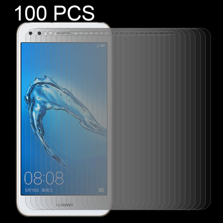 100 PZ per Huawei Y6 Pro (2017) 0,26 mm 9H Durezza superficiale 2,5D Proteggi schermo in vetro temperato con bordo curvo, For Y6 Pro (2017)