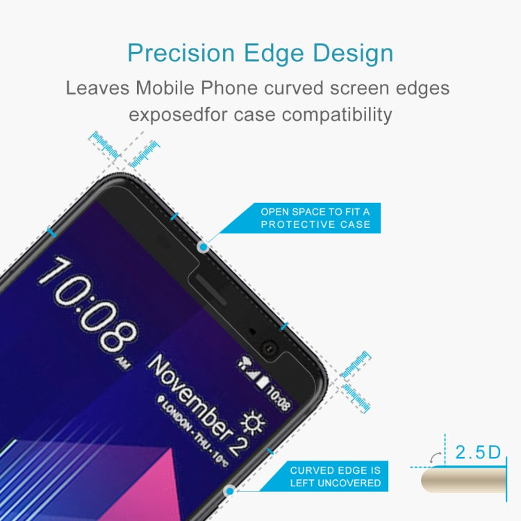 Per HTC U11+ 0,26mm 9H Durezza superficiale 2,5D Proteggi schermo in vetro temperato con bordo curvo, For U11+ (1 PC)