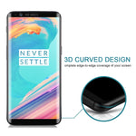 Per OnePlus 5T Proteggi schermo in vetro temperato HD con bordo curvo 3D con durezza 9H, For OnePlus 5T