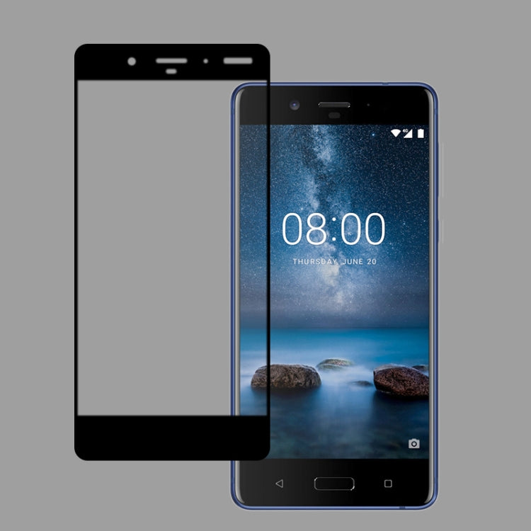 Per Nokia 8 0.26mm 9H 3D Pellicola per schermo in vetro temperato a prova di esplosione a schermo intero con piegatura del calore