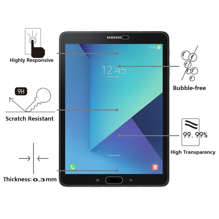 Pellicola in vetro temperato 0,3 mm per Samsung Galaxy Tab S3 9.7