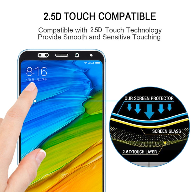 Pellicola in vetro temperato completamente adesiva a schermo intero 9H 2.5D da 0,33 mm per Xiaomi Redmi 5 Plus, For Redmi 5 Plus