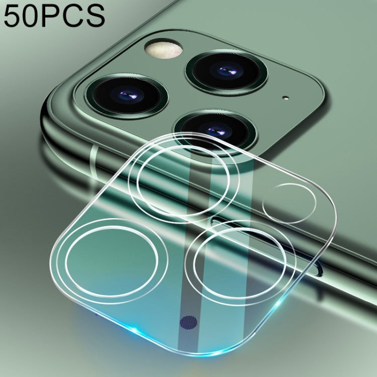 Per iPhone 11 Pro 50 pezzi HD Pellicola protettiva per obiettivo fotocamera posteriore in vetro temperato, For iPhone 11 Pro(50 PCS)