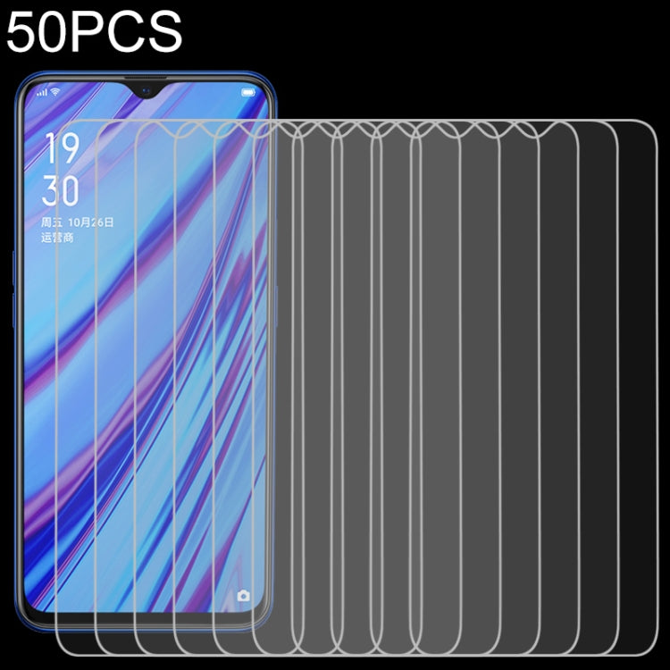 50 PC Per OPPO A5 / A9 (2020) / A56 5G 9H 2.5D Pellicola in vetro temperato per schermo, For OPPO A5 / A9 (2020) (50 PCS)