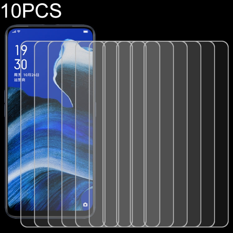 10 pezzi per pellicola in vetro temperato per schermo OPPO Reno2 Z 9H 2.5D, For OPPO Reno2 Z (10 PCS)