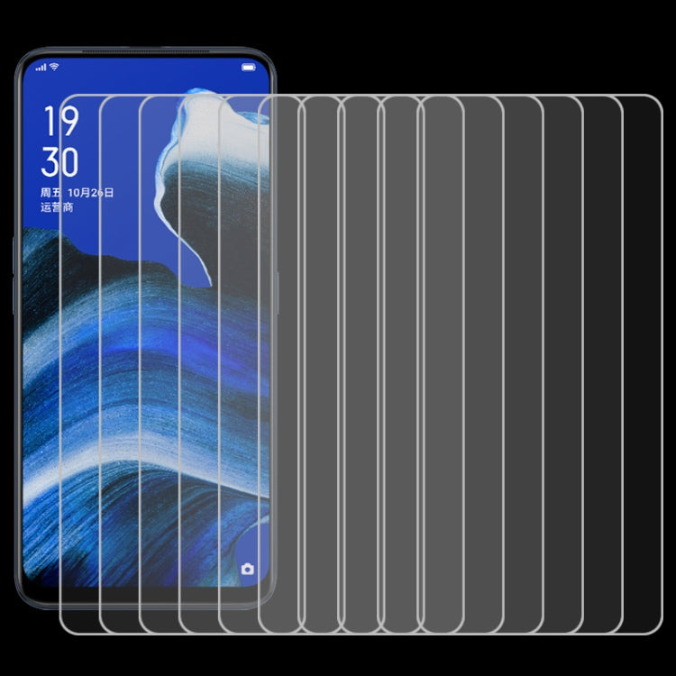 10 pezzi per pellicola in vetro temperato per schermo OPPO Reno2 Z 9H 2.5D, For OPPO Reno2 Z (10 PCS)
