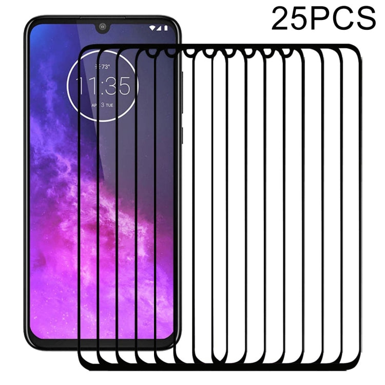 Per Motorola One Zoom 25 PCS Pellicola in vetro temperato a schermo intero con colla completa, For Motorola One Zoom